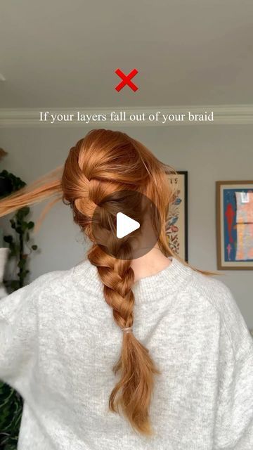 Kirsty 🤍 on Instagram: "Sharing this hack again for anyone that missed it last time!  I love braids for Autumn but layers can be such a pain! If you have a tiny hairtie rather than an elastic, even better 👌🏻  #hairhack #hairstyle #hairbraid #hairideas" Happy Hair, Winter Beauty, Layered Hair, Hair Hacks, Parenting Hacks, Hair Ties, Cute Hairstyles, Easy Hairstyles, Makeup Tips