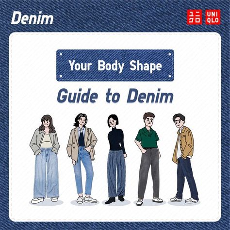 UNIQLO Malaysia on Instagram: "Ditch the dress code - confidence in the perfect pair of jeans starts here! Check these tips to find the best fit for your body shape now! #UNIQLOJeans #UNIQLOMY #MYLifeWear #SimpleMadeBetter" Body Shape Guide, Uniqlo Jeans, Dress Code, Body Shape, Dress Codes, Uniqlo, Body Shapes, Perfect Pair, The Dress