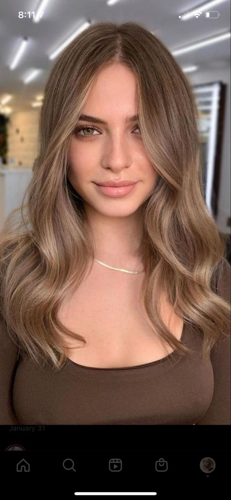 Light Carmel Brown Hair Color, Balayage Hair On Pale Skin, Natural Highlights Light Brown Hair, Light Brown Hair With Pale Skin, Honey Brown Hair On Pale Skin, Blonde Balayage For Pale Skin, Light Brown Hair For Blue Eyes, Soft Waves Side Part, Fawn Brown Hair Color