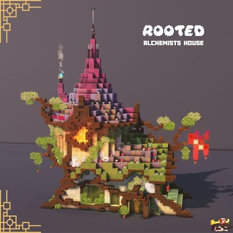 MassiveSpeck | mcbuilder 🌆 on Instagram: "Rooted Alchemist's House ========================== Was just making fun shapes and this was made. What you think?? 𝙁𝙤𝙧 𝙢𝙤𝙧𝙚 𝙖𝙬𝙚𝙨𝙤𝙢𝙚 𝙗𝙪𝙞𝙡𝙙𝙨: 🤝🏼 ∝ Follow me @massivespeck 📨 ∝ Send it to someone 💾 ∝ Save and check for later use! ✉️ ∝ Join my discord! ========================== 𝙈𝙞𝙣𝙚𝙘𝙧𝙖𝙛𝙩 𝙄𝙣𝙛𝙤𝙧𝙢𝙖𝙩𝙞𝙤𝙣: 🖥️ ∝ Version: Java Minecraft 1.19.4 🖼️ ∝ Resource Pack: Vanilla Tweaks 🌆 ∝ Shaders: Rethink Voxels ============= Minecraft Elvish Builds, Enchanting Building Minecraft, Mc Fantasy Builds, Minecraft Enchantment Tower, Minecraft Mooshroom Build, Minecraft Fantasy House, Minecraft Server, Minecraft Kingdom, Minecraft House Tutorials