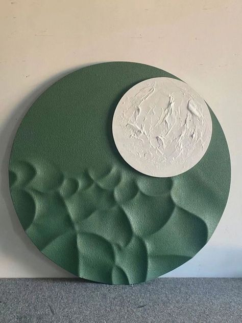 Circle Canvas Abstract, Round Artwork On Wall, Circular Painting, Porcelain Crafts, Circular Wall Art, 3d Wall Art Sculpture, Acrylic Carving, Circular Artwork, Round Artwork