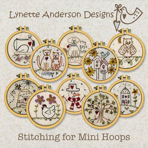 Shabby Chic Embroidery, Lynette Anderson, Mini Embroidery, Embroidery Necklace, Miniature Embroidery, Pin Ideas, Fabric Postcards, Embroidery Sampler, Stitch Clothes