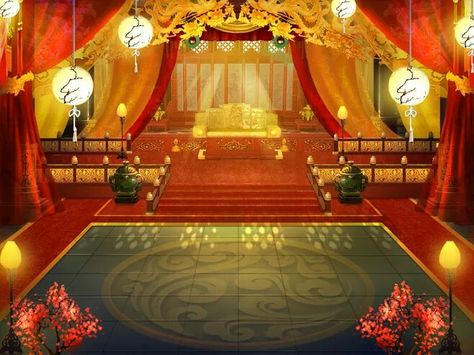 Japanese Throne Room, Japanese Palace, Curtains Vector, Cartoon Birds, Japanese Architect, Throne Room, Chinese Art Girl, Chinese Architecture, Character Design Animation