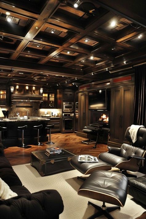 Caves Aesthetic, Cool Bedroom Ideas For Men, Luxury Man Cave, Cool Bedroom Ideas, Cave Design, Men's Bedroom, Statement Furniture Pieces, Bedroom Ideas For Men, Man Cave Design