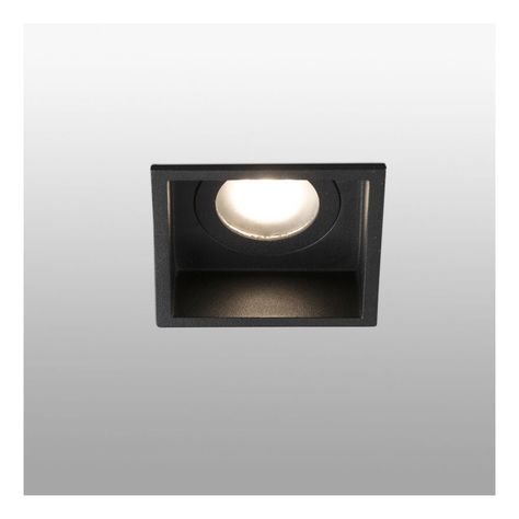 HYDE EMPOTRABLE NEGRO CUADRADO FIJO IP44 - FARO BARCELONA Spot Design, Black Bath, Led Down Lights, White Bath, Luminaire Design, Lighting Design, Barcelona, Wall Lights, Led