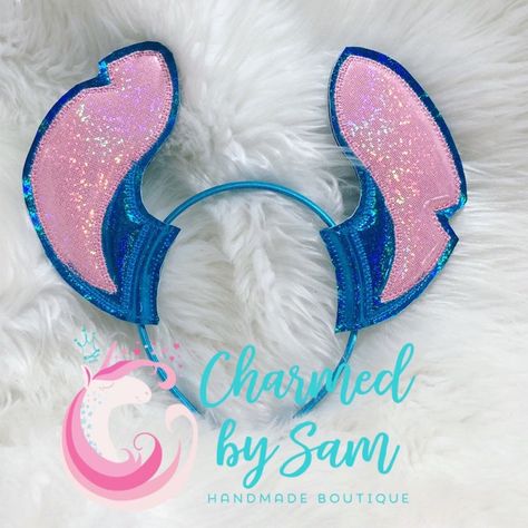 Stitch Headband, Mickey Ears Headband, Stitch Costume, Stitch Ears, Diy Disney Ears, Blue Alien, Disney Headbands, Birthday Party Background, Lilo Y Stitch