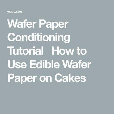 Wafer Paper Conditioning Tutorial ⎸How to Use Edible Wafer Paper on Cakes How To Use Wafer Paper On Cakes, Wafer Paper Tutorial, Circle Cake, Wafer Paper Cake, Pinata Cake, Wafer Paper, Cake Decorating Designs, Paper Cake, Paper Garland