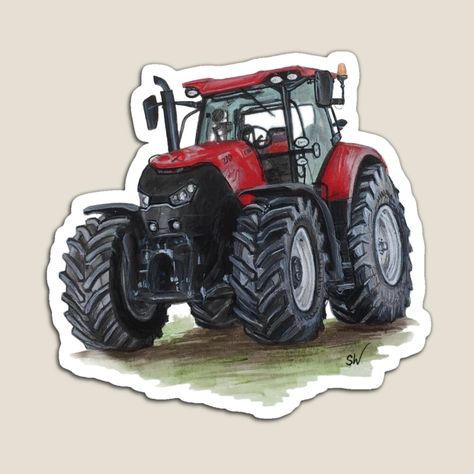 Red Stickers, Red Tractor, Red Design, Green Design, Tank Top Hoodie, Kids Magnets, Case Stickers, Cool Walls, Hard Hats