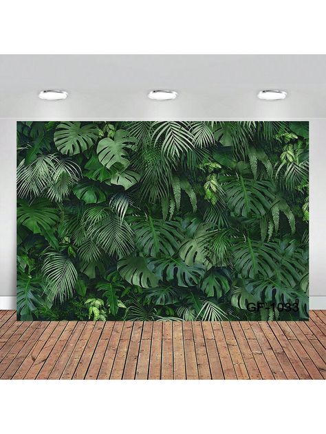 Tropical Green Leaves Backdrops Jungle Grass Leaf Wall Wedding Birthday Party Baby Shower Photography Background Photo StudioI discovered amazing products on SHEIN.com, come check them out! Green Leaf Backdrop, Wrapping Paper Backdrop, Shower Photography, Green Leaf Background, Recycled Brick, Baby Shower Photography, Palm Tree Leaves, Tropical Green, Leaf Wall