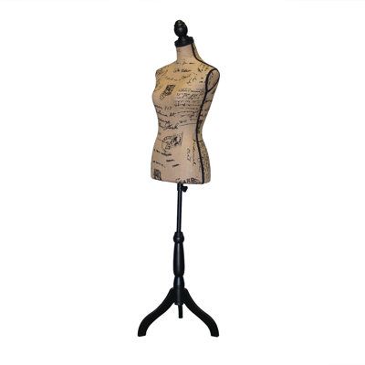 Classic mannequin, female display dress form, made from fiber glass covered in cotton material. | Ophelia & Co. Elizondo Decorative Classic Mannequin Wood in Black/Brown, Size 61.0 H x 15.0 W x 9.5 D in | Wayfair | Home Decor Cruella Room, Dress Form Decor, Baking Station, Design Your Own Clothes, Fashion Mannequin, Body Forms, Mannequin Torso, Mannequin Art, Wonder Art