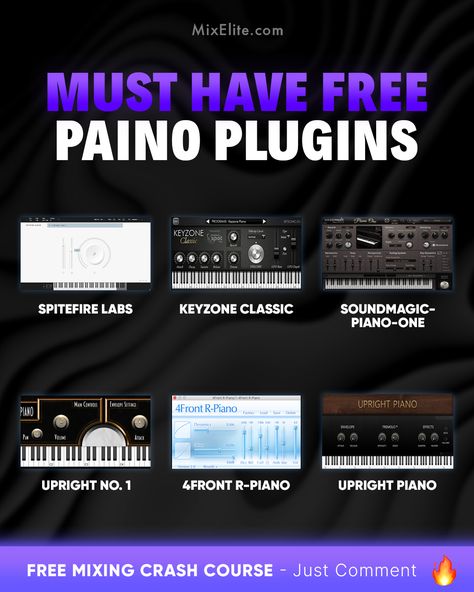 Free Mixing Crash Course 👉 MixElite.com/free-course ⁠ Piano Plugin Magic 🎹✨⁠  ⁠ #pianoplugins #freeplugins #musicproduction #producerlife #homestudio #beatmakers #pluginhunter #sounddesign #musicproducertips #keyzone #soundmagic #spitfirelabs #4frontrpiano #beatmaking ⁠ ⁠ Producer Tips, Producing Music, Music Hacks, Songwriting Prompts, Basic Music Theory, Music Basics, Music Engineers, Music Theory Lessons, Music Mixing