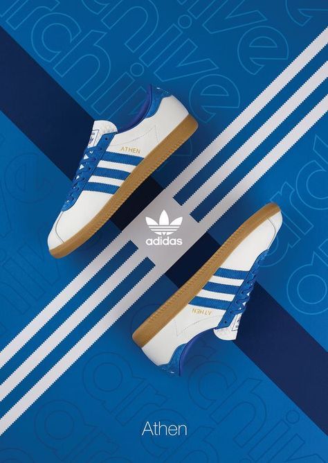 Adidas Poster, Adidas Art, Adidas Og, Shoe Poster, Sneaker Posters, Sneaker Magazine, Sergio Tacchini, Adidas Trainers, Sports Graphic Design