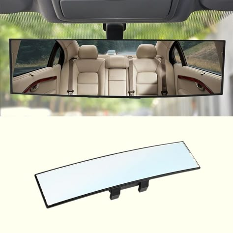 Car Rearview Mirrors, Interior Clip-on Panoramic Rear View Mirror for Car, Wide Viewing Range, 12 inch HD Universal Use for Cars, SUVs, Trucks, Vehicles Ad Car, Big Mirror, Car Essentials, Car Rearview Mirror, Suv Trucks, Cute Car Accessories, Big Car, Mirror Interior, Car Rear View Mirror