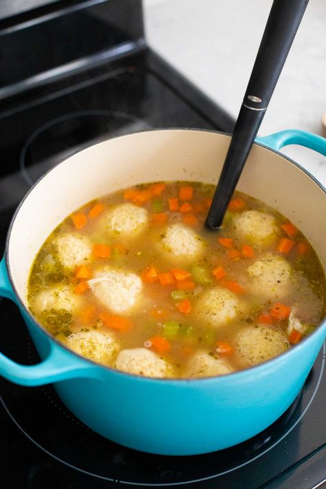 Faster Matzo Ball Soup Chicken Matzo Ball Soup Recipe, Matzah Ball Soup, Matzo Ball Soup Recipe, Matzah Ball, Matzo Ball Soup, Homemade Chicken Soup, Matzoh Ball, Matzo Meal, Homemade Applesauce