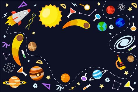 Hand drawn science wallpaper with elemen... | Free Vector #Freepik #freevector #background Stem Background Design, Science Wallpaper Backgrounds, Stem Background, Science Elements, Science Wallpaper, Chalkboard Wallpaper, Stickers Collection, Science Background, Boys Playroom