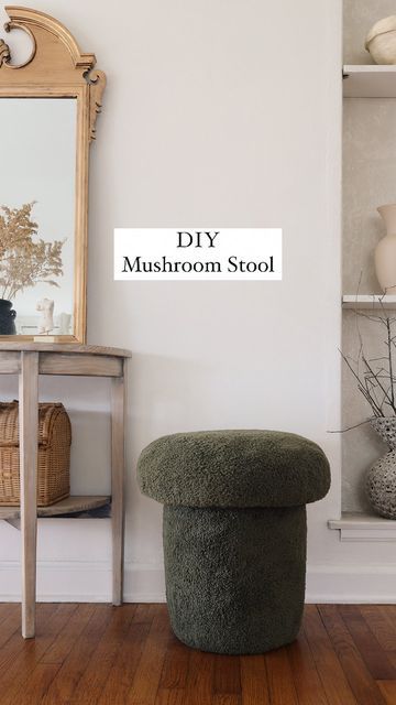 Hunker on Instagram: "Here’s a chic DIY mushroom stool that you can easily make yourself! via @trishasprouse #hunker #diy #diys #diyinterior #diyhomedecor #diydecor #diyer #diyidea #diyideas #diyproject #diylife #diyprojects"