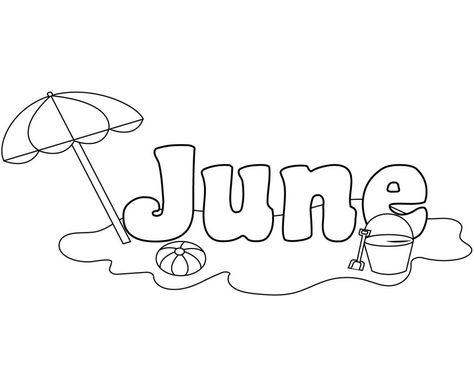 Free Printable June Coloring Pages June Coloring Pages Free Printable, June Drawings, June Coloring Pages, Rainbow Guides, Summer Graphics, June Colors, July Colors, Summer Coloring, Coloring Calendar