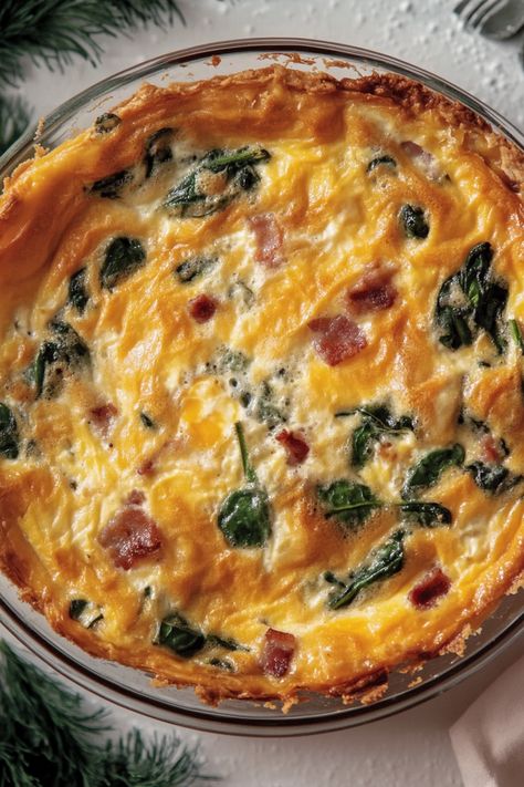 Best Christmas Quiche Quiche Without Crust Recipes, Holiday Quiche Recipes, 9x13 Quiche Recipes, Greek Quiche Recipes, Christmas Breakfast Quiche, Overnight Quiche, Christmas Quiche Recipes, Quiche Breakfast Recipes, Holiday Quiche