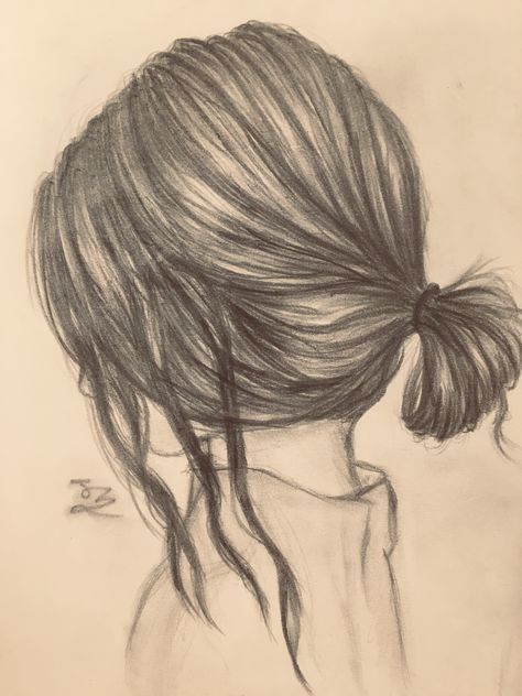 JZ Drawing* Low Bun Low Bun Drawing, How To Draw Curly Hair In A Bun, Bun Hairstyles Drawing, Low Ponytail Drawing, How To Draw Hair In A Bun, Drawing Messy Bun, Hair Bun Sketch, Ponytail Drawing, Low Messy Buns