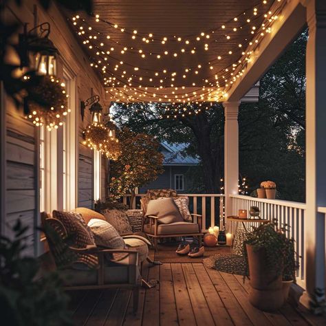 17+ Stylish Porch Lighting Ideas to Enhance Your Outdoor Space • 333+ Inspiring Lifestyle Ideas Covered Patio Lights, Outdoor Porch Lighting Ideas, Porch Lights String Ideas, Pavilion Lighting Ideas, Screened In Porch Lighting, Porch Lighting Ideas, Porch String Lights, String Lights Patio, Porch Pendant Light