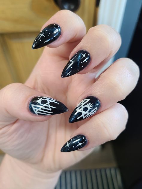 Concert Nails, Witchy Nails, Sleep Token, Punk Nails, Gothic Nails, Claw Nails, Goth Nails, Cute Nail Art Designs, Short Nail Designs