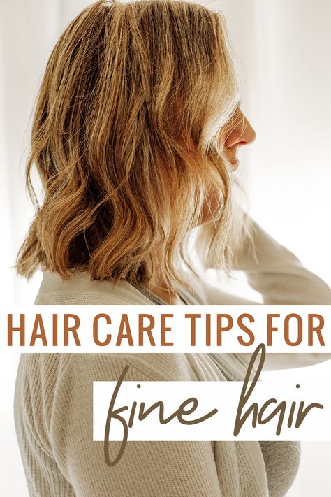 Hair care tips for fine hair What Hair Products To Use For Fine Hair, Hair Care Fine Hair, How To Take Care Of Fine Hair, Everyday Hairstyles For Fine Hair, How To Care For Fine Hair, Long Hair Fine Hairstyles, Fine Hair Tips And Tricks, Fine Hair Care Tips, Hair Oil For Fine Hair