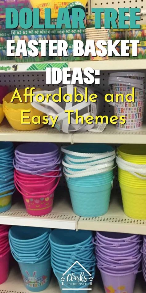 100+ Dollar Tree Easter Basket Stuffers for All Ages 2023 - Clarks Condensed East Basket Ideas, Dollar Tree Easter Diy Baskets, Easter Basket Ideas That Are Not Baskets, Easter Basket Ideas From Dollar Tree, Diy Easter Baskets For Teens, Diy Easter Basket For Boys, Easter Baskets On A Budget, Cheap Easy Easter Baskets, Diy Kids Easter Basket Ideas