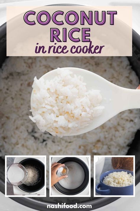 Flavored Rice In Rice Cooker, Coconut Rice Recipe Rice Cooker, Ginger Rice Recipe, Coconut Rice Rice Cooker, Rice Cooker Coconut Rice, Coconut Rice In Rice Cooker, Cocunut Rice, Jasmine Rice In Rice Cooker, Rice Cooker Zojirushi