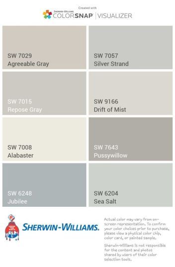 Interior Paint Colors Schemes, Sherwin Williams Gray, New Paint Colors, Repose Gray, Farmhouse Paint Colors, Agreeable Gray, Farmhouse Paint, Paint Color Schemes, House Color Schemes