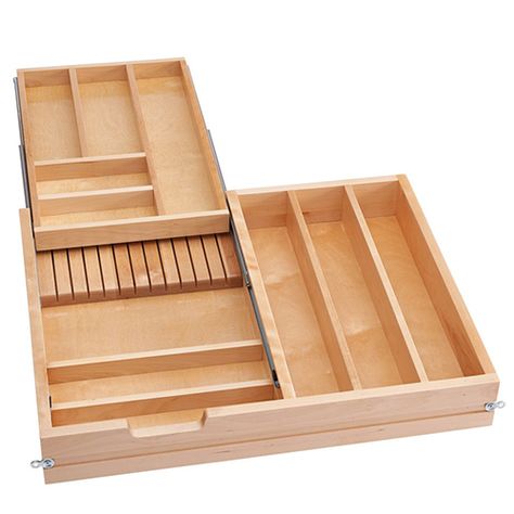 Cutlery Drawer Organization, Face Frame Cabinets, Wood Cutlery, Cutlery Drawer, Frameless Cabinets, Utensil Drawer, Framed Cabinet, Rev A Shelf, Kitchen Drawer Organization