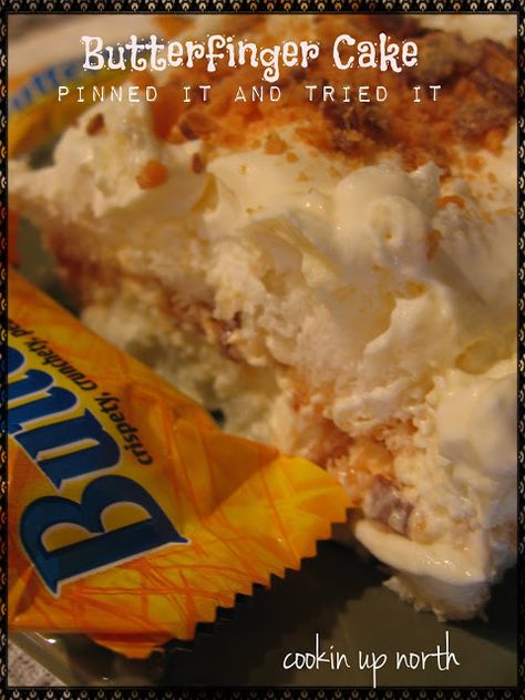 cookin' up north: Throwback Thursday Butterfinger Dessert, Butter Finger Dessert, Butterfinger Cake, Angel Food Cake Desserts, Finger Desserts, Angel Food Cake, Orange Recipes, Food Cake, Up North