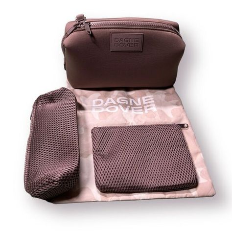 Dagne Dover Hunter Neoprene Toiletry Bag Dune Brush Pouch, Perfectly Organized, Contact Lens Case, Dagne Dover, Lens Case, Contact Lens, Recycled Bottles, Zip Top, Shower Gel