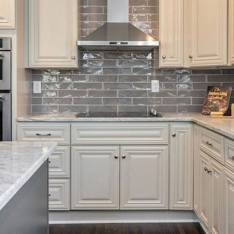 Gray Glass Backsplash Kitchen, Grey Glass Backsplash Kitchen, Gray Glass Subway Tile Backsplash, Gray Subway Tile Kitchen, Grey Subway Tile Kitchen, Gray Kitchen Backsplash, Backsplash Kitchen White Cabinets, Gray Tile Backsplash, Kitchen 2022