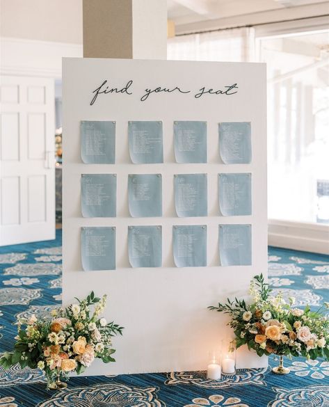 Finding your seat has never been so sweet. Loved creating the fabric detail on this gorgeous seating chart!⁠ ⁠ ⁠ ⁠ Photos: @emilybarbaraphotography⁠ Planning: @graceful_events_weddings⁠ Lead: @katieforgracefulevents⁠ Venue: @abbeyresort⁠ Floral: @willow_design Find Your Seat Sign, Find Your Seat, 2025 Wedding, Seating Chart, Seating Charts, So Sweet, Wedding Trends, Future Wedding, Finding Yourself