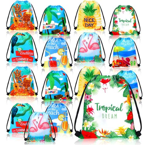 PRICES MAY VARY. Provide Nice and Reliable Quality: the aloha gift bag with the drawstring bag is made of polyester fabric, which is strong and light, and it can be folded and stored for next use; These goody bags are also machine washable and colorfast, and they are suitable for party and everyday use Detailed Dimension: these Hawaii Laua party bags measure about 25 x 30 cm / 9.84 x 11.81 inches; They are suitable for holding a lot of candies, gifts, and other things, which can be carried easil Hawaii Themed Party, Hawaii Pattern, Birthday Party Goodie Bags, Aloha Party, Hawaii Gift, Hawaiian Birthday, Luau Birthday, Beach Themed Party, Skate Party