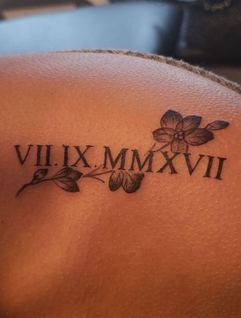 Unique Roman Numeral Tattoo, Small Baddie Tattoos, Newborn Tattoo, Ways Tattoo, Baddie Tattoos, Roman Tattoo, Secret Tattoo, Bible Tattoos, Tattoo 2024