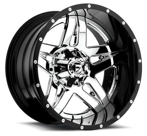 Full Blown D253 - Black / Chrome Rim by Fuel Wheels Wheel Size 20x12 - Performance Plus Tire Fuel Rims, Truck Rims And Tires, Tundra Wheels, Rims For Sale, Truck Rims, Chrome Rims, Off Road Wheels, Fuel Wheels, Rims And Tires