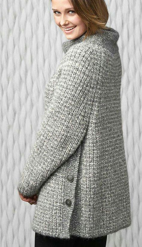 Cocoon Coat Pattern, Knit Cardigan Pattern, Crochet Sweater Pattern Free, Crochet Woman, Coat Patterns, Sweater Crochet Pattern, Knitted Coat, Women Sweater, Sweater Knitting Patterns