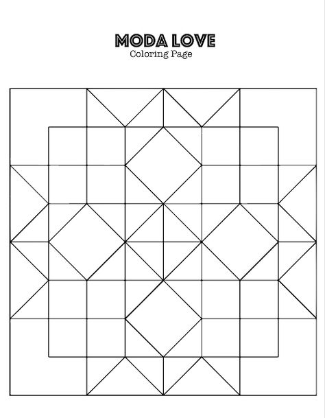 Moda Love Quilt Along and Coloring Page Quilt Block Coloring Pages, Moda Love Quilt Pattern, Quilt Coloring Pages, Moda Love Quilt, Love Quilt Pattern, Temperature Quilts, Pookalam Design, Love Quilt, Stained Glass Quilt