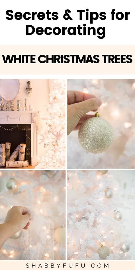 Ideas For A White Christmas Tree, White Christmas Tree With White Ornaments, Fake White Christmas Tree, Ways To Decorate A White Christmas Tree, White Christmas Tree Decor Ideas 2022, Solid White Christmas Tree, All White Tree Christmas, White Christmas Trees Decorating Ideas, How To Decorate A White Christmas Tree Ideas