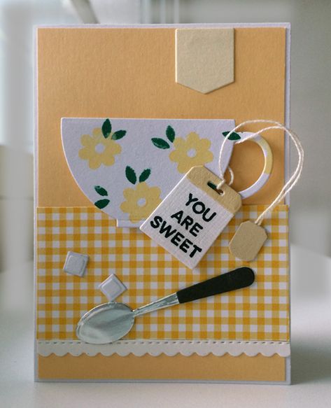 Hot Chocolate Card, Check Paper, Tea Cup Card, Paper Tea Cups, Cafe Cards, Cup Of, Diy Gift Card, Coffee Cards, Creative Arts And Crafts