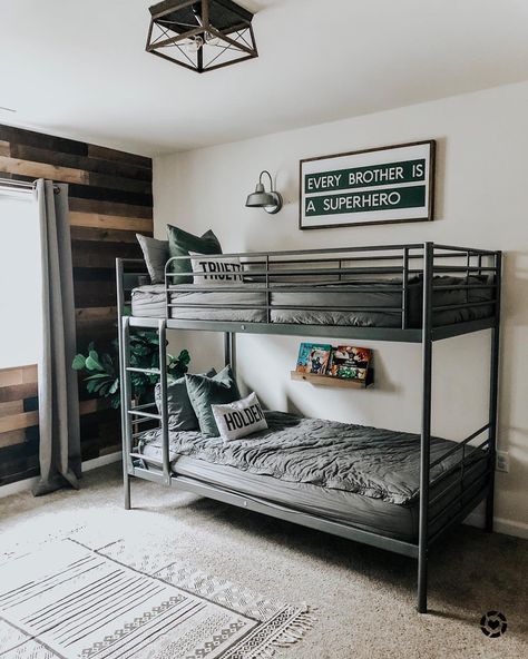 Boys Bedroom Bunk Beds, Super Hero Room, Bunk Beds For Boys Room, Shared Boys Rooms, Future Bedroom Ideas, Bunk Bed Room, Brothers Room, Bunk Beds Boys, Modern Bunk Beds