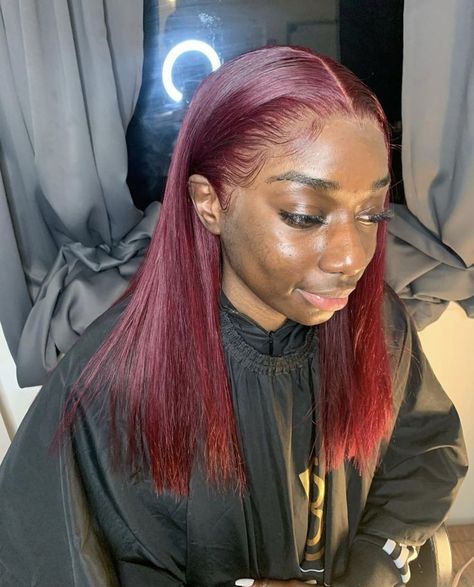 Wigs Burgundy, Bob Lace Front Wigs, Hot Short, Lace Front Human Hair Wigs, Burgundy Hair, Braids With Weave, Slick Hairstyles, Colored Wigs, Hair Ponytail Styles