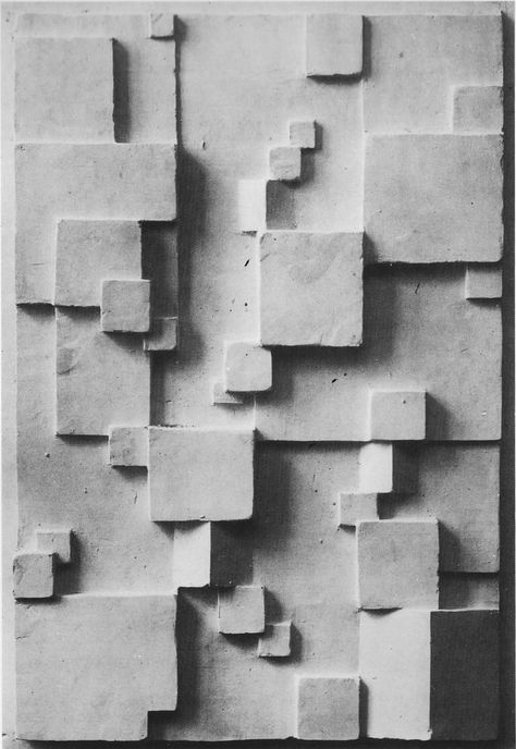 Rudopf Lutz - Bas Relief, © Bauhaus Archiv | Sculpture | Pinterest ... Architectural Sculpture, Geometric Sculpture, Concrete Crafts, Concrete Art, Relief Sculpture, Geometry Art, Bas Relief, 3d Wall Art, Sculpture Installation