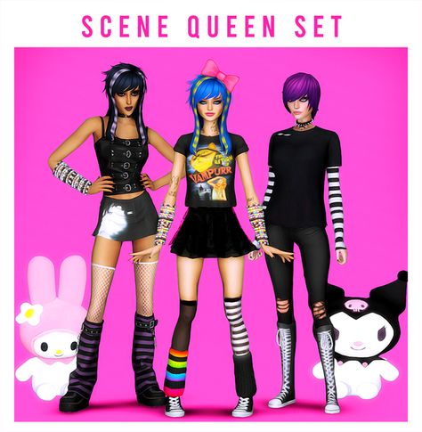 Scene Clothing, Scene Queen, Sims 4 Anime, Cc Clothes, The Sims 4 Packs, Sims 4 Body Mods, Sims 4 Expansions, Scene Queens, Sims 4 Cc Folder