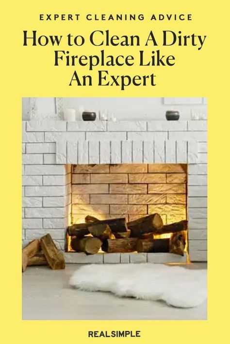 Firebox Fireplace, Fireplace Cleaner, Fireplace Cleaning, Fireplace Box, Unused Fireplace, Fireplace Glass Doors, How To Clean Brick, White Brick Fireplace, Brick Hearth