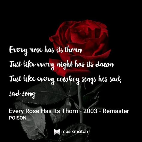 Every Rose Has Its Thorn - Poison  https://open.spotify.com/track/2IJzqbcbQZjcca53yGkX7t Every Rose Has Its Thorn Tattoo, Heartfelt Poems, Every Rose Has Its Thorn, Thorn Tattoo, Saddest Songs, Personal Growth, Tattoo Ideas, Track, Baby Shower