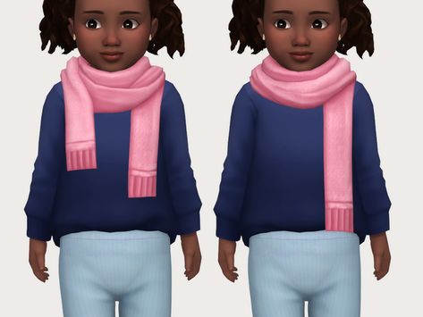 Ts4 Kids, Toddler Cc Sims 4, Sims 4 Infant, Toddler Scarf, Childrens Scarf, The Sims 4 Maxis Match, San Myshuno, Sims 4 Cas Cc, Sims 4 Cc Kids Clothing