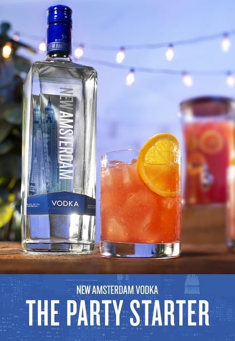 Start your night with this New Amsterdam Vodka batch recipe. Featuring New Amsterdam Vodka, Amaretto, and tropical juices, this summer recipe is a game-changer. Visit our site for the full recipe. New Amsterdam Vodka Recipes Cocktails, New Amsterdam Vodka, Vodka Recipes Drinks, Party Starters, Vodka Recipes, Jungle Juice, Summer Recipe, Vodka Drinks, New Amsterdam