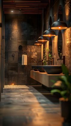 Rustic Restaurant Bathroom, Modern Restaurant Bathroom, Restaurant Washroom Design, Funky Bathrooms, Vibe Bathroom, Restaurant Design Rustic, Commercial Bathroom Designs, Bathroom Wall Tile Design, Bathroom Wallpaper Ideas